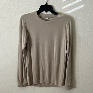 2 for $6 ! Uniqlo Heattech Cream Tan Pullover